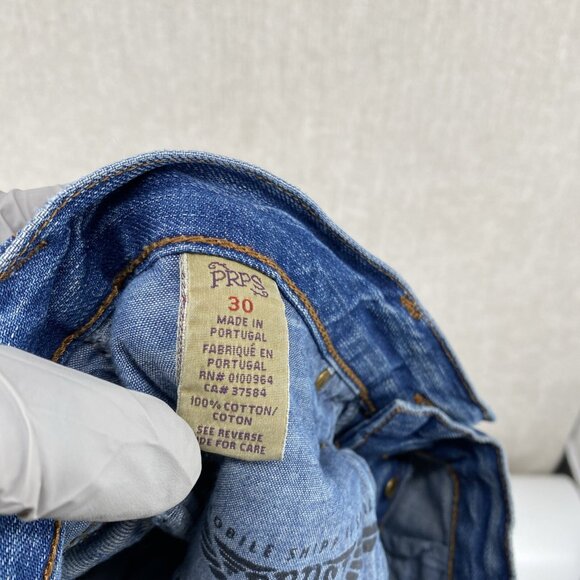 PRSP Jeans 30X33 Denim Slim Straight Rambler Cotton Portugual Button Fly - Picture 10 of 16